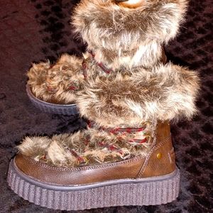 London Fog Faux Fur Boots